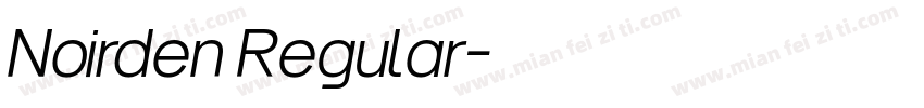Noirden Regular字体转换